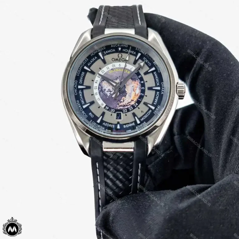 ساعت مچی مردانه امگا سی مستر بند رابر مشکی کرۀ زمین OMEGA Seamaster S5538