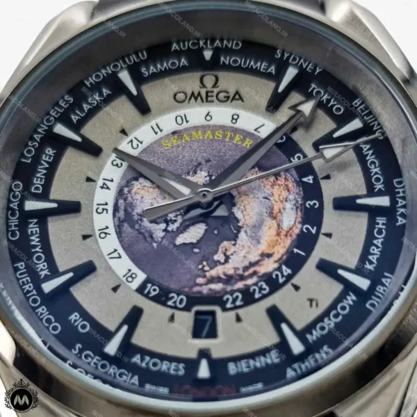 ساعت مچی مردانه امگا سی مستر بند رابر مشکی کرۀ زمین OMEGA Seamaster S5538