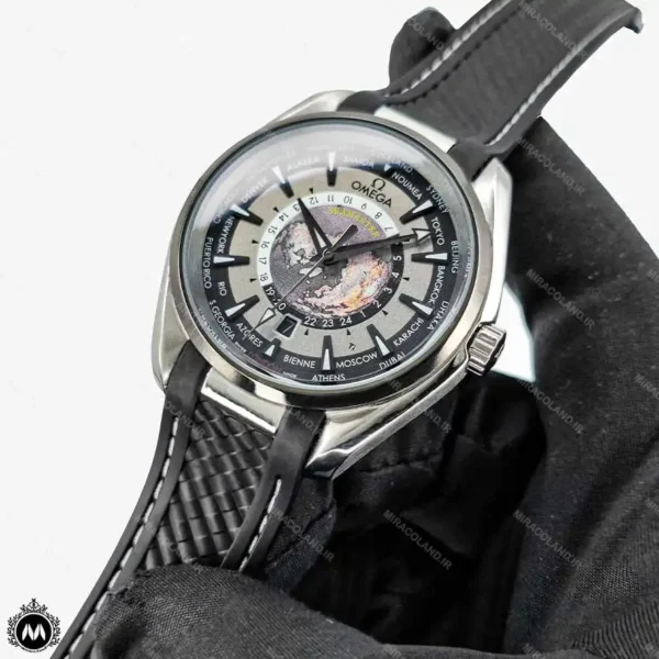 ساعت مچی مردانه امگا سی مستر بند رابر مشکی کرۀ زمین OMEGA Seamaster S5538