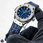 ساعت مچی زنانه هابلوت موتور کوارتز بند طرح پوست ماری Hublot BigBang H45877L