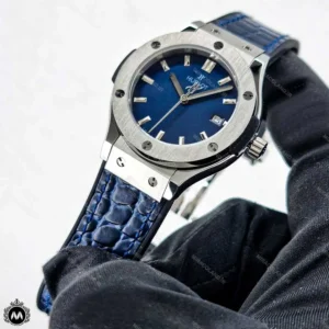 ساعت مچی زنانه هابلوت موتور کوارتز بند طرح پوست ماری Hublot BigBang H45877L