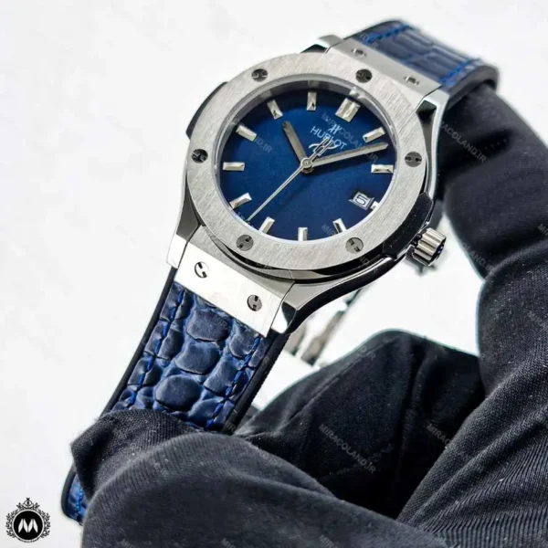 ساعت مچی زنانه هابلوت موتور کوارتز بند طرح پوست ماری Hublot BigBang H45877L