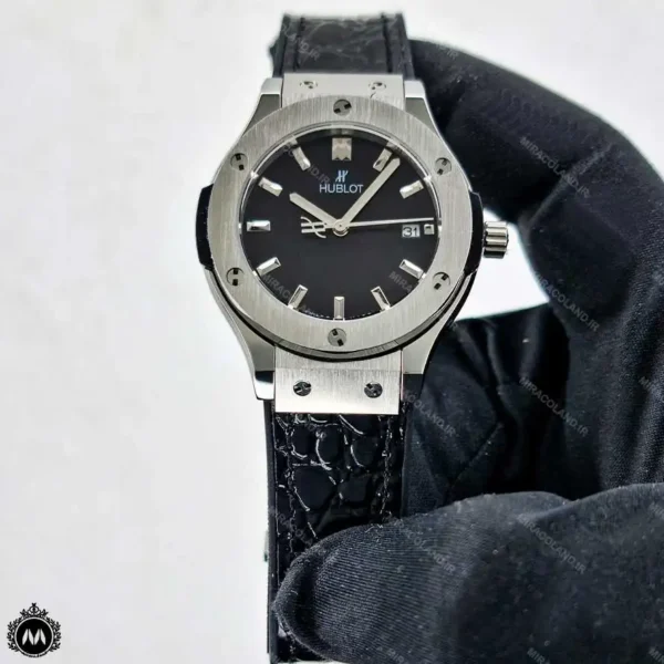 ساعت مچی زنانه هابلوت موتور کوارتز بند طرح پوست ماری Hublot BigBang H45877L