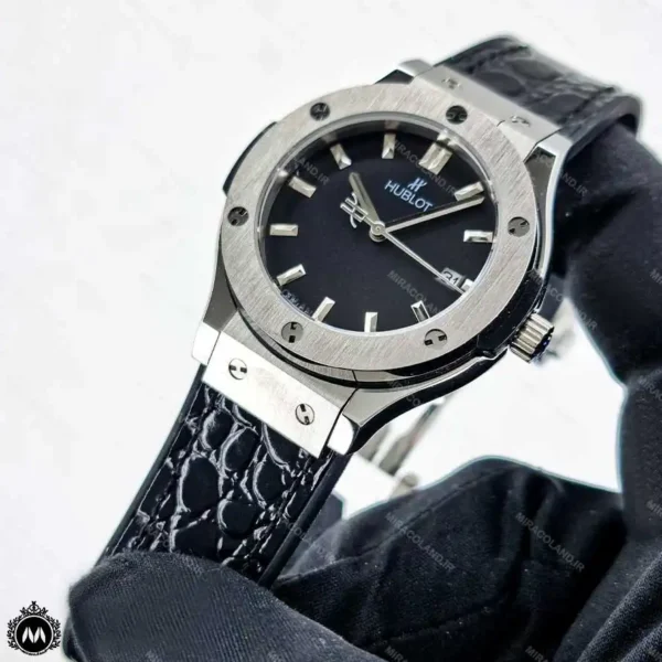 ساعت مچی زنانه هابلوت موتور کوارتز بند طرح پوست ماری Hublot BigBang H45877L