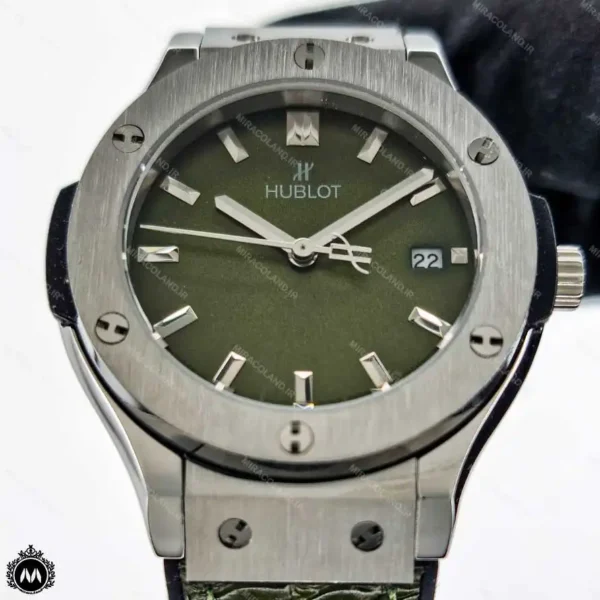 ساعت مچی زنانه هابلوت موتور کوارتز بند طرح پوست ماری Hublot BigBang H45877L
