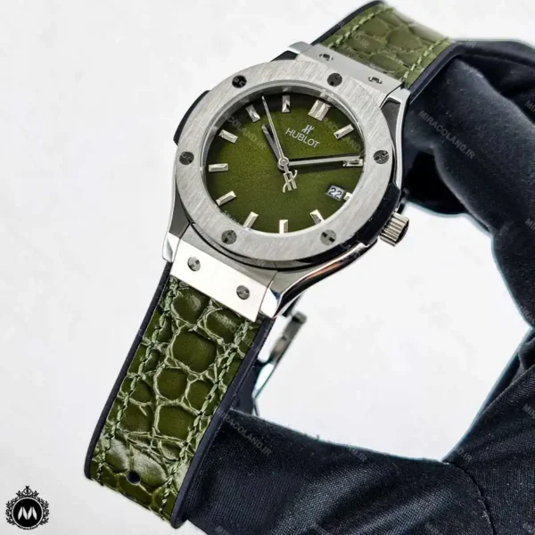 ساعت مچی زنانه هابلوت موتور کوارتز بند طرح پوست ماری Hublot BigBang H45877L