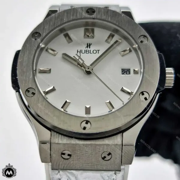 ساعت مچی زنانه هابلوت موتور کوارتز بند طرح پوست ماری Hublot BigBang H45877L