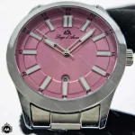 ساعت مچی مردانه لویجی دی انا کلاسیک صفحه صورتی موتور کوارتز LDA 2458