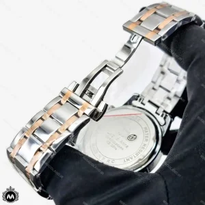 ساعت مچی مردانه لویجی دی انا دورنگ رزگلد صفحه مشکی کرنوگراف موتور کوارتز LDA 2465