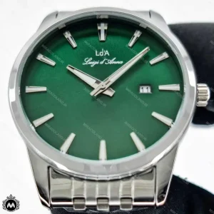 ساعت مچی ست مردانه زنانه لویجی دی انا کلاسیک صفحه سبز موتور کوارتز LDA 2558
