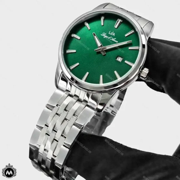 ساعت مچی ست مردانه زنانه لویجی دی انا کلاسیک صفحه سبز موتور کوارتز LDA 2558
