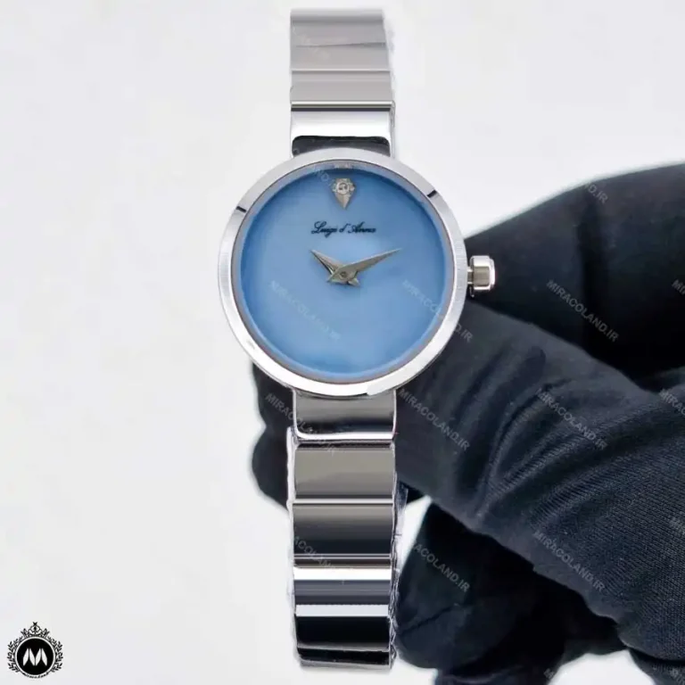 ساعت مچی زنانه لویجی دی انا کلاسیک نقره ای صفحه ارغوانی LDA 2488