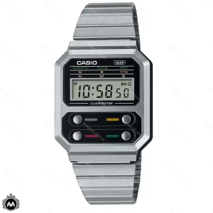 ساعت مچی کاسیو دیجیتالی نقره ای Casio A100WE-1A