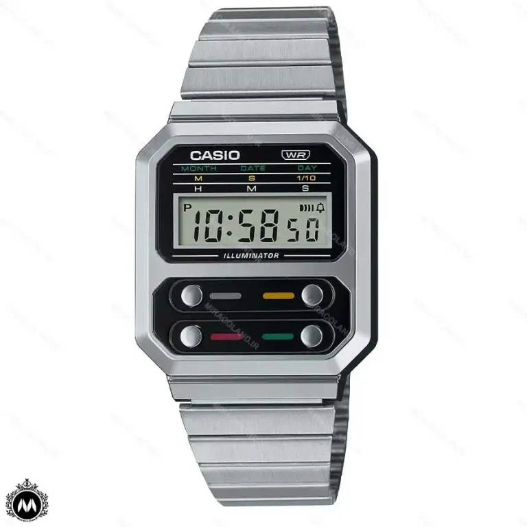 ساعت مچی کاسیو دیجیتالی نقره ای Casio A100WE-1A