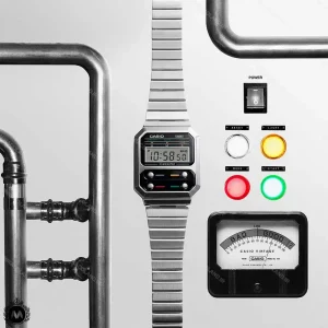 ساعت مچی کاسیو دیجیتالی نقره ای Casio A100WE-1A