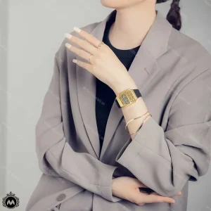 ساعت مچی کاسیو دیجیتالی قاب طلایی Casio A100WEFG-9A