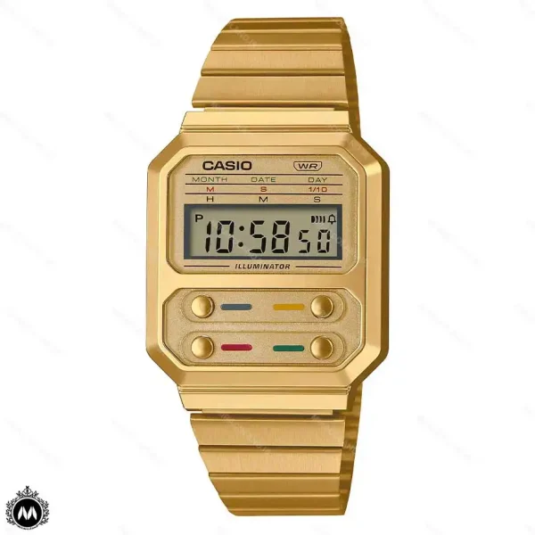ساعت مچی کاسیو دیجیتالی طلایی Casio A100WEG-9A