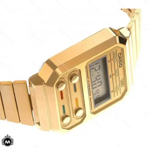 ساعت مچی کاسیو دیجیتالی طلایی Casio A100WEG-9A