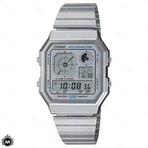ساعت مچی کاسیو دیجیتالی مدل ساعت جهانی نقره ای Casio A130WE-7A 4 ساعت مچی کاسیو دیجیتالی مدل ساعت جهانی نقره ای Casio A130WE-7A