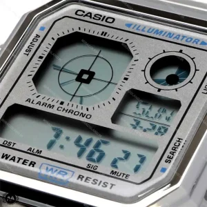 ساعت مچی کاسیو دیجیتالی مدل ساعت جهانی نقره ای Casio A130WE-7A 1 ساعت مچی کاسیو دیجیتالی مدل ساعت جهانی نقره ای Casio A130WE-7A