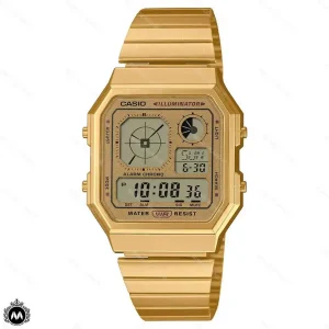 ساعت مچی کاسیو دیجیتالی مدل ساعت جهانی طلایی Casio A130WEG-9A