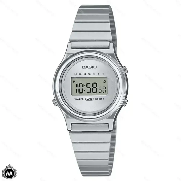ساعت مچی زنانه کاسیو دیجیتالی صفحه نقره ای Casio LA700WE-7A