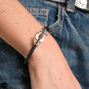 دستبند فرد پلاک نقره ای Fred Bracelet 031