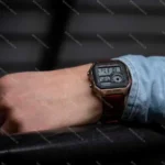 ساعت مچی مردانه کاسیو دیجیتالی مدل ساعت جهانی بند چرمی Casio AE-1200WHL-5AV