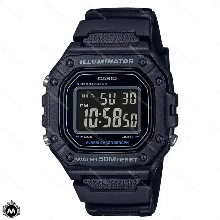 ساعت مچی کاسیو دیجیتالی مشکی Casio W-218H-1BV