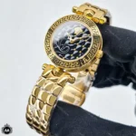 ساعت مچی زنانه ورساچه بند فلزی طلایی موتور کوارتز Versace VQM201L