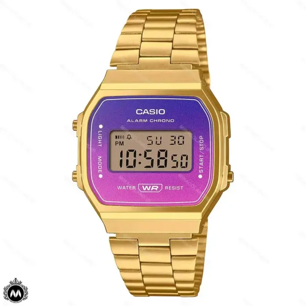 ساعت مچی کاسیو نوستالژی طلایی موتور کوارتز Casio A168WERG-2A