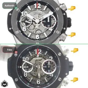 نحوه تشخیص ساعت های تقلبی و اصلی هابلوت Hublot 2039